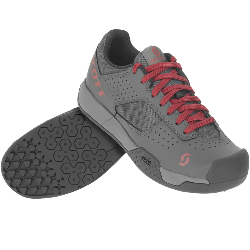 Scott MTB AR Lady Womens MTB Shoes - Grey/Merlot Red - Image 2