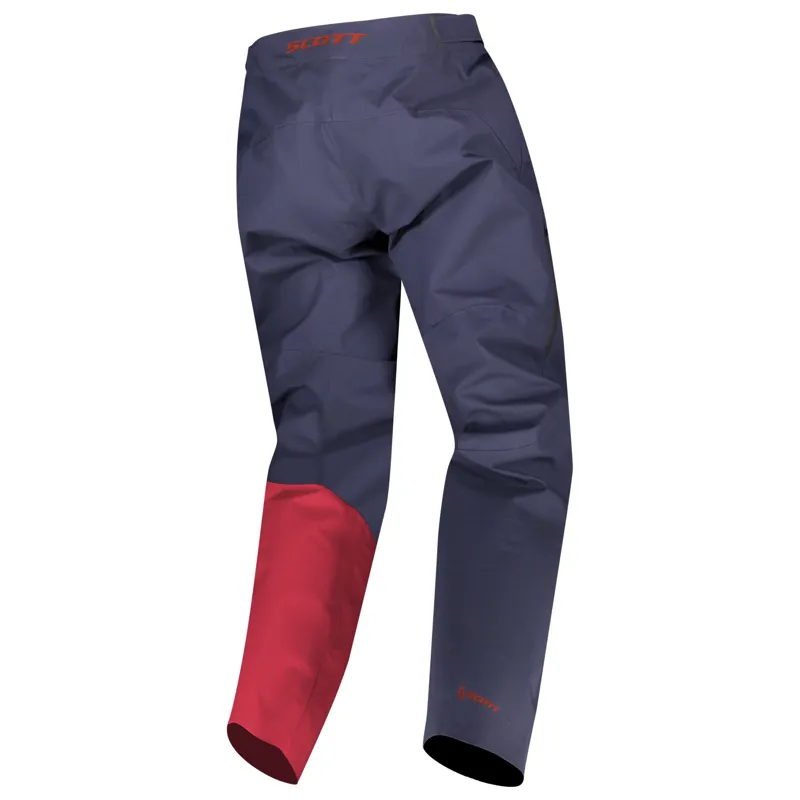 Scott Trail Storm WP Trousers - Blue Nights/Wine Red - Image 2