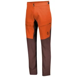 Scott Trail MTN Tech Trousers - Orange Pumpkin/Maroon Red
