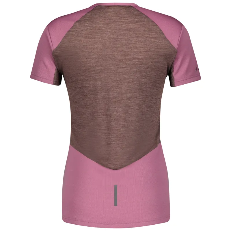 Scott Trail MTN Tech Womens Tee - Cassis Pink/Maroon Red - Image 4