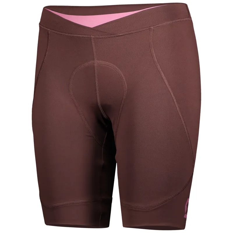 Scott Endurance 10 +++ Womens Lycra Shorts - Maroon Red/Cassis Pink - Image 4