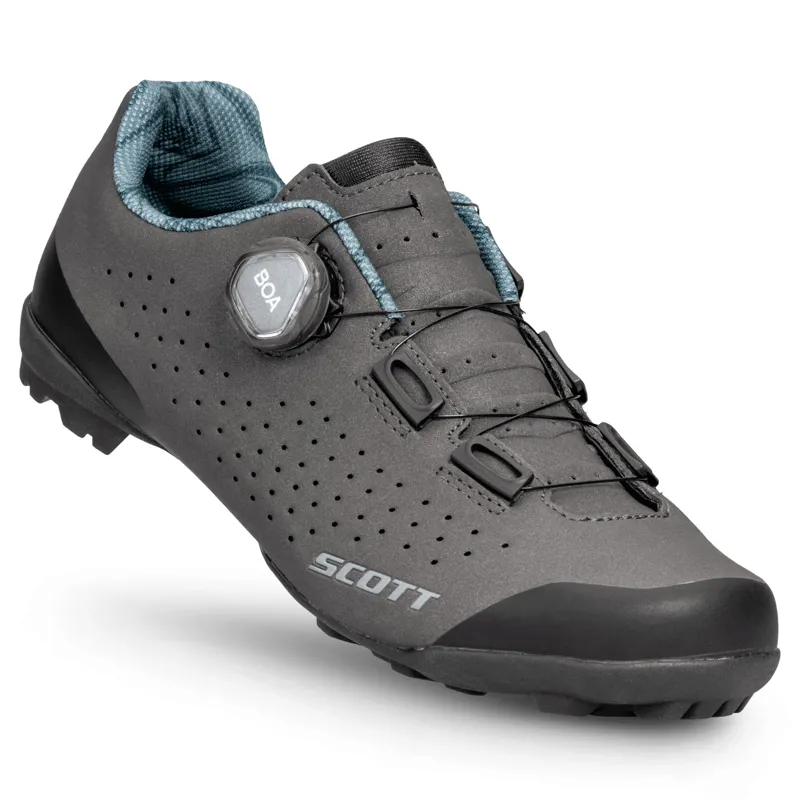 Scott Gravel Pro Women's Gravel Road Shoes - Dark Grey/Light Green - Image 4