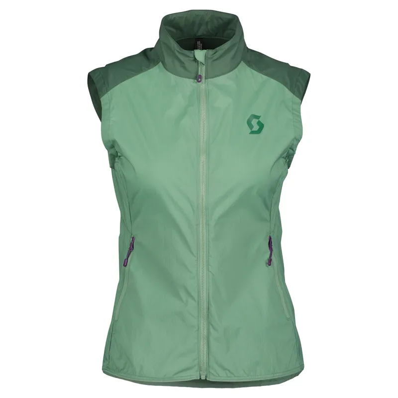 Scott Explorair Light Windbreaker Women's Vest - Glade Green/Smoked Green