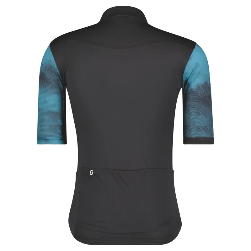 Scott Gravel 10 Men's Short Sleeve Jersey - Black/Nile Blue - Image 2