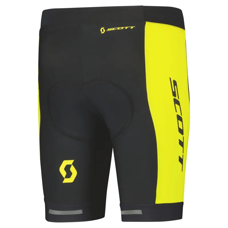 Scott RC Pro Junior Lycra Shorts - Black/Sulphur Yellow - Image 4