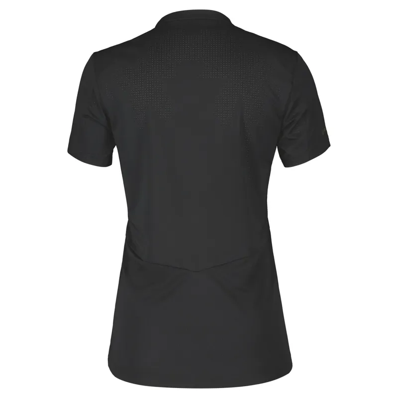 Scott Trail Flow Zip Women's Short Sleeve Jersey - Black/Fir Green - Image 3