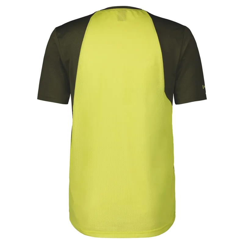 Scott Trail Vertic Men's Short Sleeve Jersey - Bitter Yellow/Fir Green - Image 2