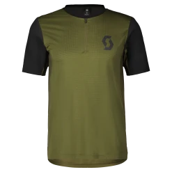 Scott Trail Vertic Zip Men's Short Sleeve Jersey - Black