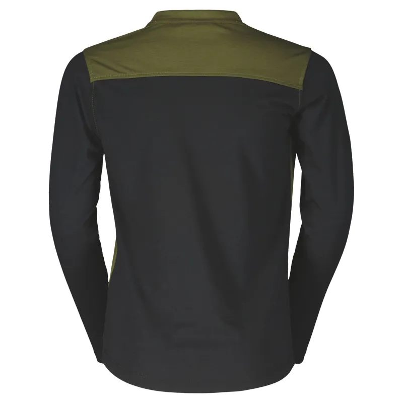 Scott Trail Flow 10 DRI Junior Long Sleeve Jersey - Fir Green/Black