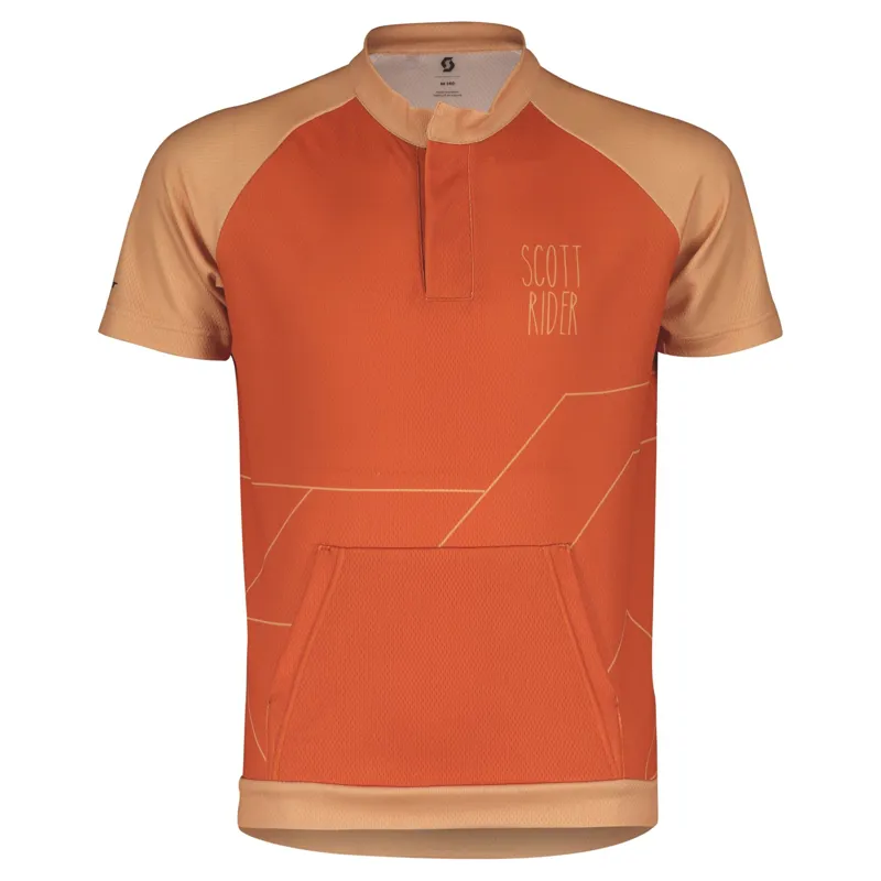 Scott RC Team Junior Short Sleeve Jersey - Rose Beige/Braze Orange - Image 5