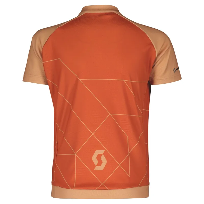 Scott RC Team Junior Short Sleeve Jersey - Rose Beige/Braze Orange - Image 6