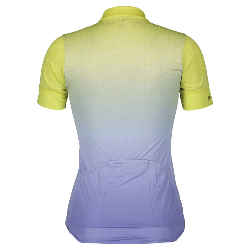 Scott Endurance 15 Women's Short Sleeve Jersey - Bitter Yellow/Dream Blue - Image 4